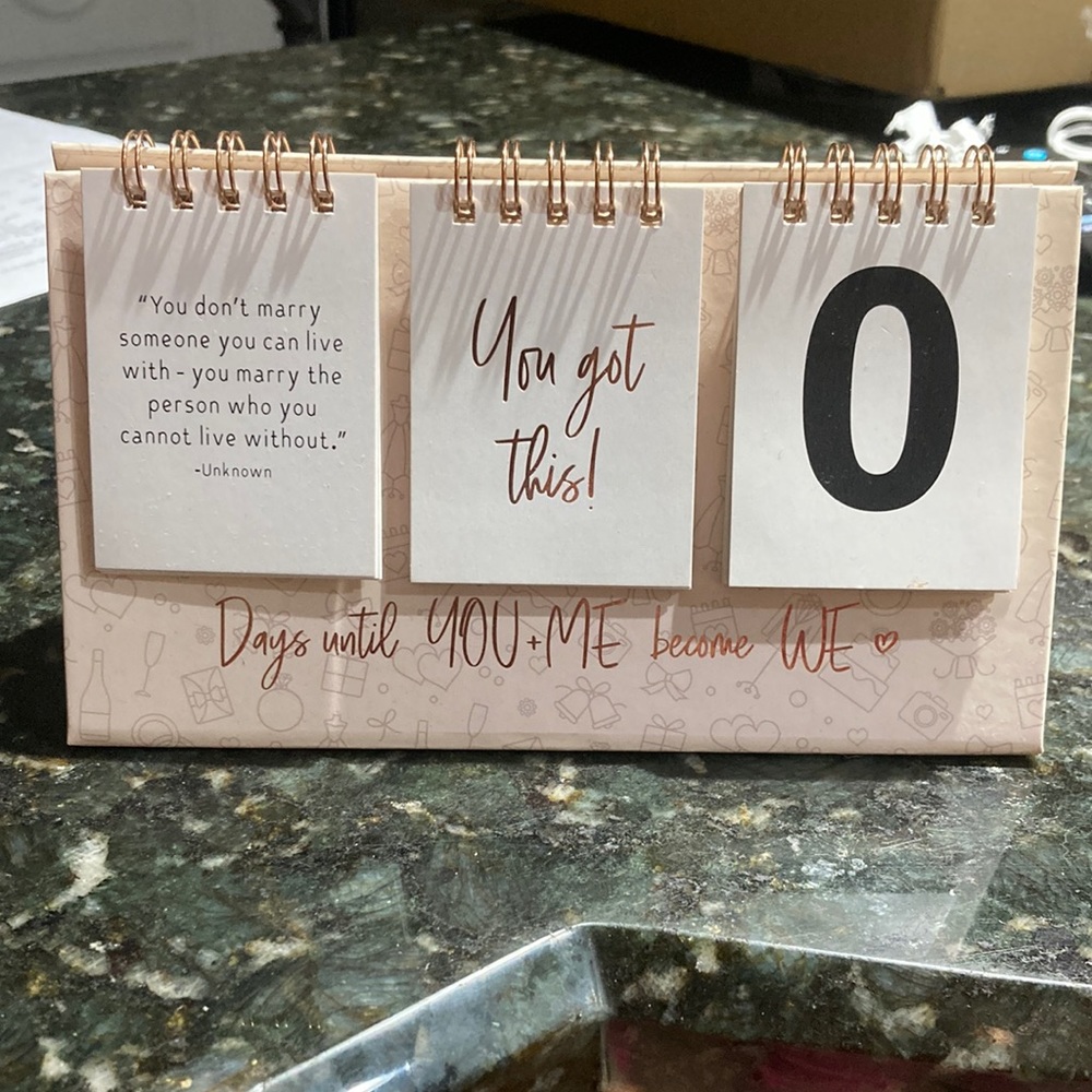 Miss to Mrs Wedding Day Countdown